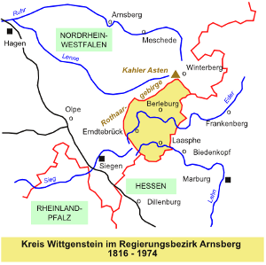 outline: Kreis Wittgenstein 1816 - 1974